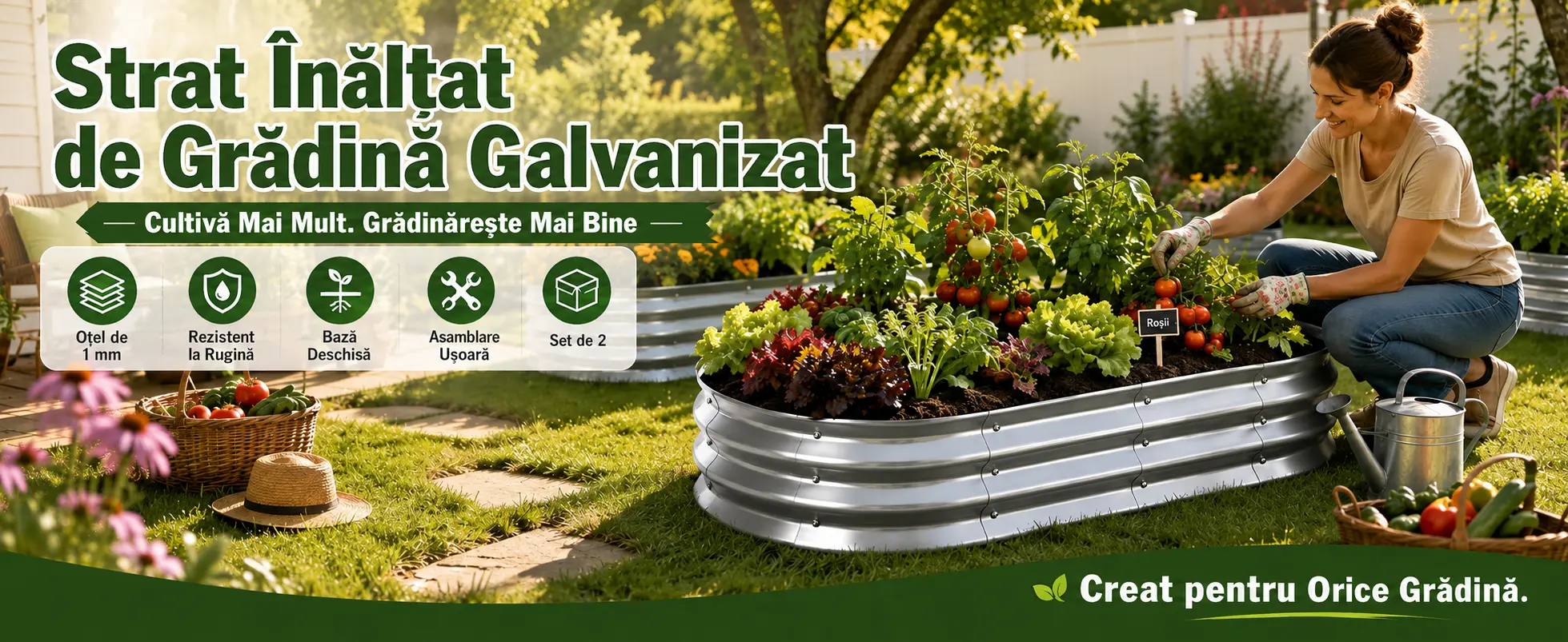 Strat înălțat din oțel galvanizat, imagine 1